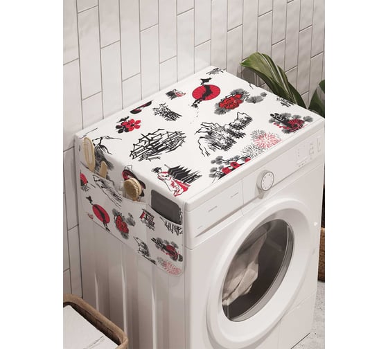 Органайзер для хранения Ambesonne "Японские земли" на стиральную машину, 45x120 см, cwm_12212 1