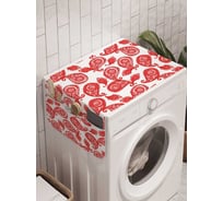 Органайзер для хранения Ambesonne "Красные лепестки" на стиральную машину, 45x120 см, cwm_21977