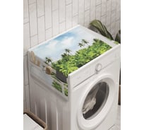 Органайзер для хранения Ambesonne "Тропический лес на берегу" на стиральную машину, 45x120 см, cwm_8037