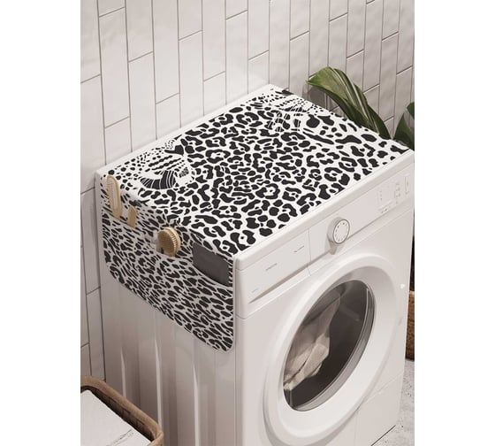 Органайзер для хранения Ambesonne "Завораживающие леопарды" на стиральную машину, 45x120 см, cwm_14067 1