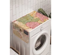 Органайзер для хранения Ambesonne "Развитие картоведения" на стиральную машину, 45x120 см, cwm_12203