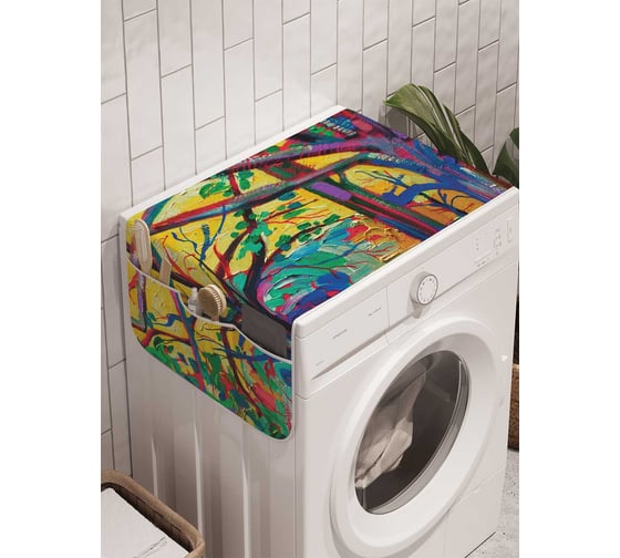 Органайзер для хранения Ambesonne "Зачарованные леса" на стиральную машину, 45x120 см, cwm_15124 1