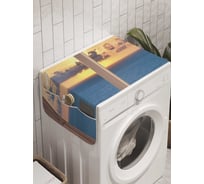 Органайзер для хранения Ambesonne "Море за занавесом" на стиральную машину, 45x120 см, cwm_8485