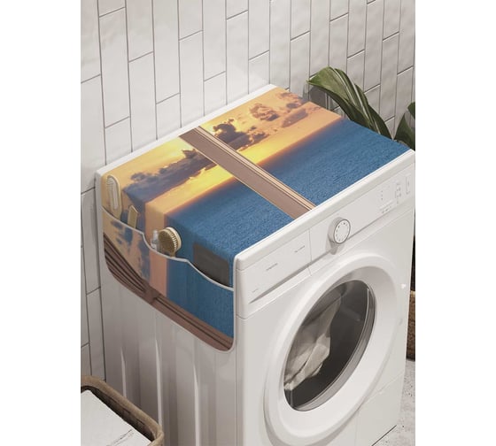 Органайзер для хранения Ambesonne "Море за занавесом" на стиральную машину, 45x120 см, cwm_8485 1