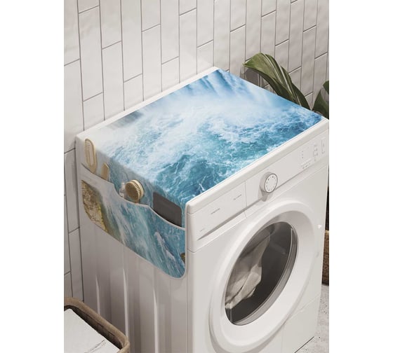 Органайзер для хранения Ambesonne "Водопадный рай" на стиральную машину, 45x120 см, cwm_8453 1