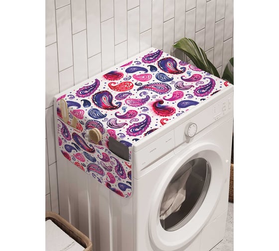 Органайзер для хранения Ambesonne "Краски лепестков" на стиральную машину, 45x120 см, cwm_21975 1