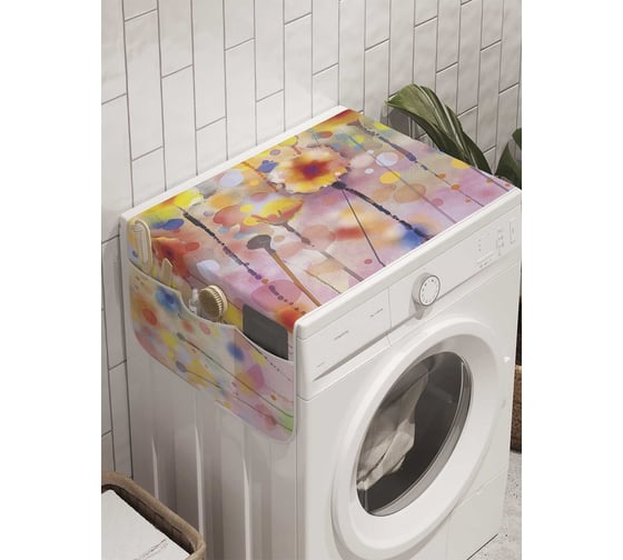 Органайзер для хранения Ambesonne "Цветочный подарок" на стиральную машину, 45x120 см, cwm_9116 1