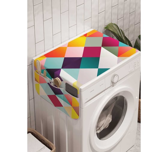 Органайзер для хранения Ambesonne "Геометрическая загадка" на стиральную машину, 45x120 см, cwm_18670 1