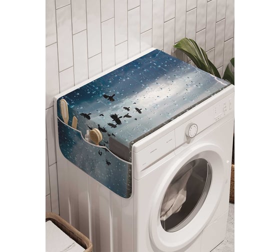 Органайзер для хранения Ambesonne "Гроза на поле" на стиральную машину, 45x120 см, cwm_4544 1