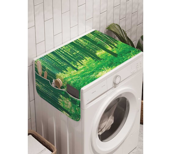 Органайзер для хранения Ambesonne "Зеленый лес" на стиральную машину, 45x120 см, cwm_9345 1