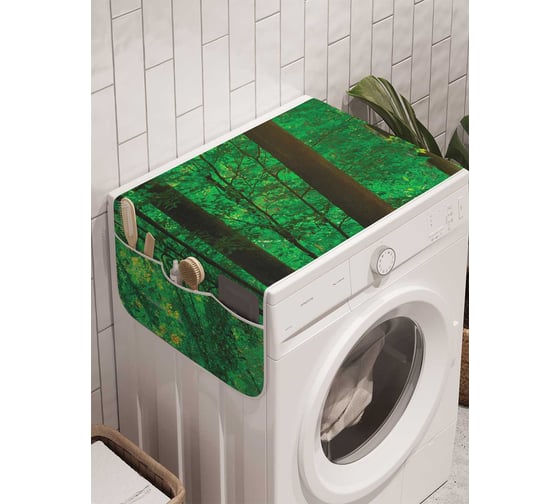 Органайзер для хранения Ambesonne "Яркий лес" на стиральную машину, 45x120 см, cwm_10400 1