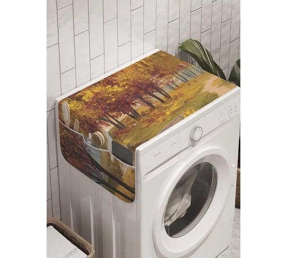 Органайзер для хранения Ambesonne "Деревенский мостик" на стиральную машину, 45x120 см, cwm_9261 1