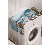 Органайзер для хранения Ambesonne "Заснеженный город" на стиральную машину, 45x120 см, cwm_14413