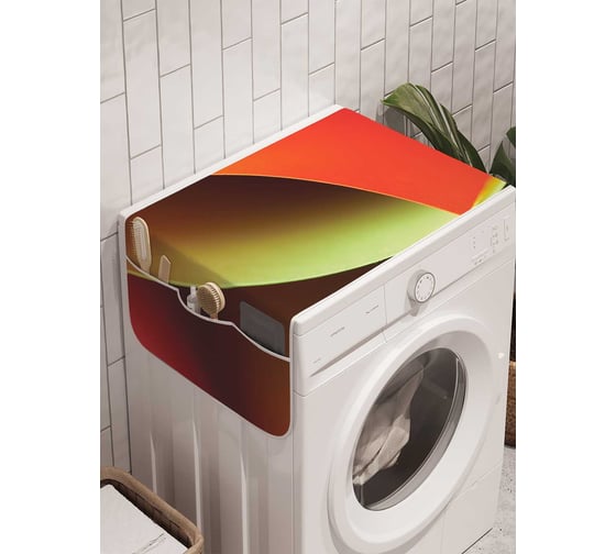 Органайзер для хранения Ambesonne "Конструкция из красок" на стиральную машину, 45x120 см, cwm_22233 1