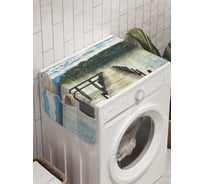 Органайзер для хранения Ambesonne "Мостик на реке" на стиральную машину, 45x120 см, cwm_9169