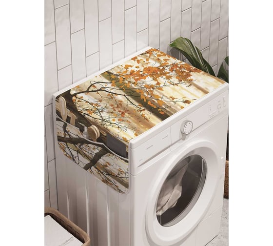 Органайзер для хранения Ambesonne "Пастельная осень" на стиральную машину, 45x120 см, cwm_1176 1