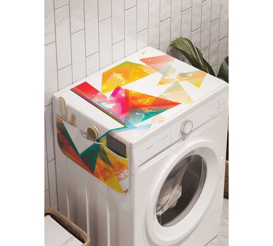 Органайзер для хранения Ambesonne "Полет треугольников" на стиральную машину, 45x120 см, cwm_22214 1