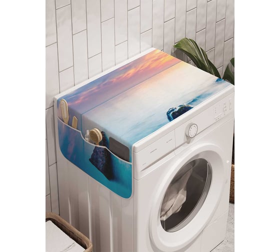 Органайзер для хранения Ambesonne "Береговой туман" на стиральную машину, 45x120 см, cwm_10363 1