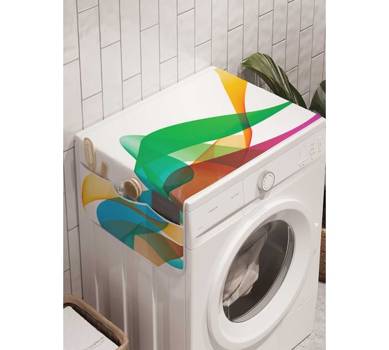 Органайзер для хранения Ambesonne "Краски путешественники" на стиральную машину, 45x120 см, cwm_22235 1