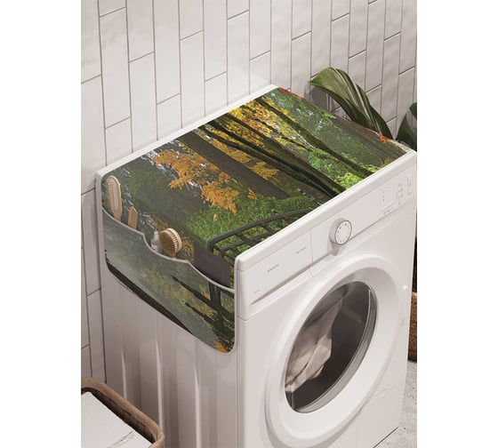 Органайзер для хранения Ambesonne "Лесная радость" на стиральную машину, 45x120 см, cwm_10412 1