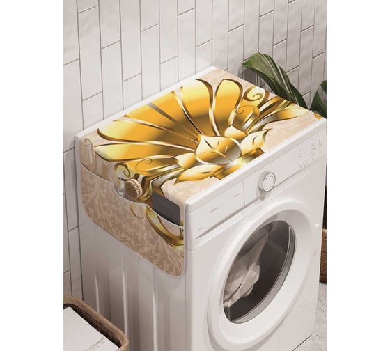 Органайзер для хранения Ambesonne "Орнамент из золота" на стиральную машину, 45x120 см, cwm_8467 1