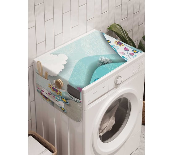 Органайзер для хранения Ambesonne "Парусники на воде" на стиральную машину, 45x120 см, cwm_5855 1