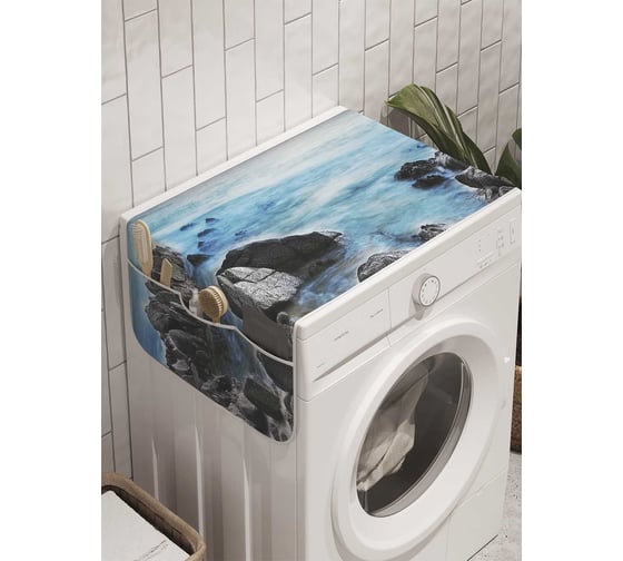 Органайзер для хранения Ambesonne "Камни моря" на стиральную машину, 45x120 см, cwm_8780 1