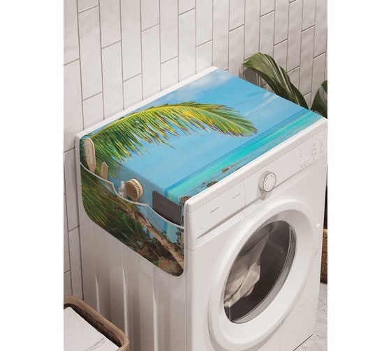 Органайзер для хранения Ambesonne "Береговая история" на стиральную машину, 45x120 см, cwm_10345