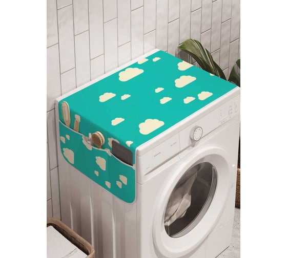 Органайзер для хранения Ambesonne "Тихие тучки" на стиральную машину, 45x120 см, cwm_12016 1