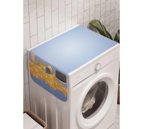 Органайзер для хранения Ambesonne "Узорчатые коньки" на стиральную машину, 45x120 см, cwm_5406 1