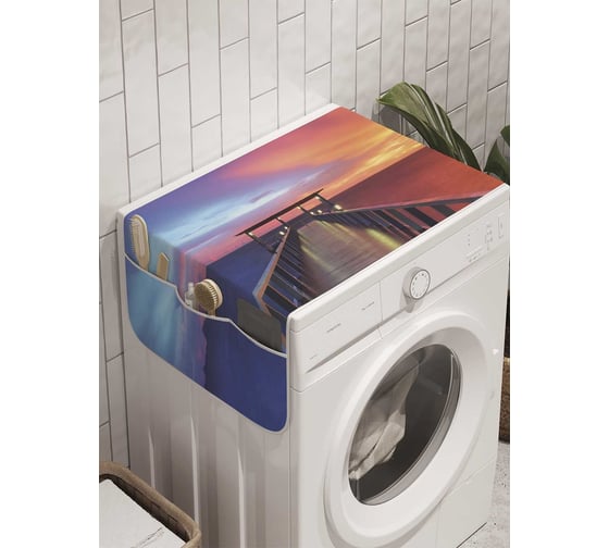 Органайзер для хранения Ambesonne "Мост времени" на стиральную машину, 45x120 см, cwm_8637 1