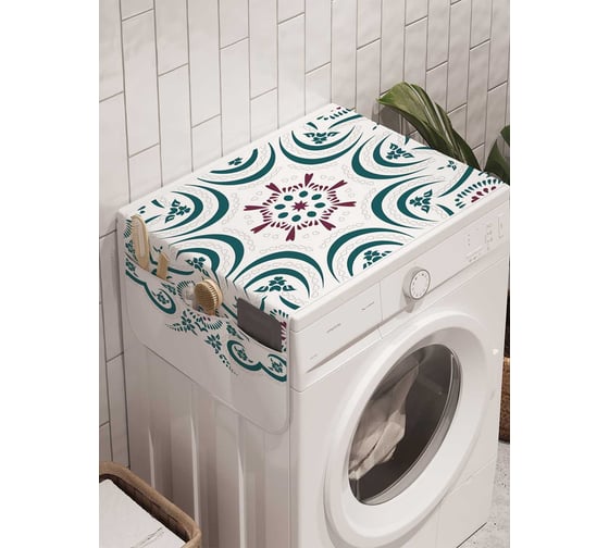 Органайзер для хранения Ambesonne "Волнительный узор" на стиральную машину, 45x120 см, cwm_21224