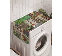 Органайзер для хранения Ambesonne "Цветочный квартал" на стиральную машину, 45x120 см, cwm_11770