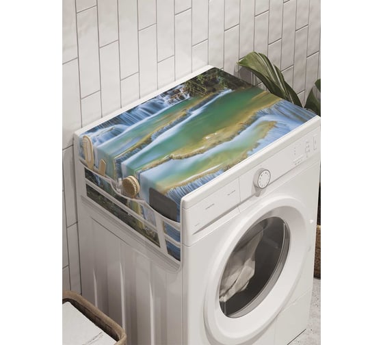 Органайзер для хранения Ambesonne "Водопадное окно" на стиральную машину, 45x120 см, cwm_8000 1