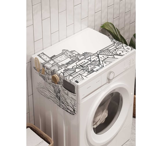 Органайзер для хранения Ambesonne "Безлюдные улицы" на стиральную машину, 45x120 см, cwm_17734 1