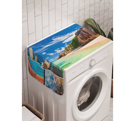 Органайзер для хранения Ambesonne "Морские воспоминания" на стиральную машину, 45x120 см, cwm_18443 1