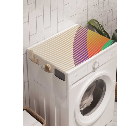 Органайзер для хранения Ambesonne "Павлинья текстура" на стиральную машину, 45x120 см, cwm_29261