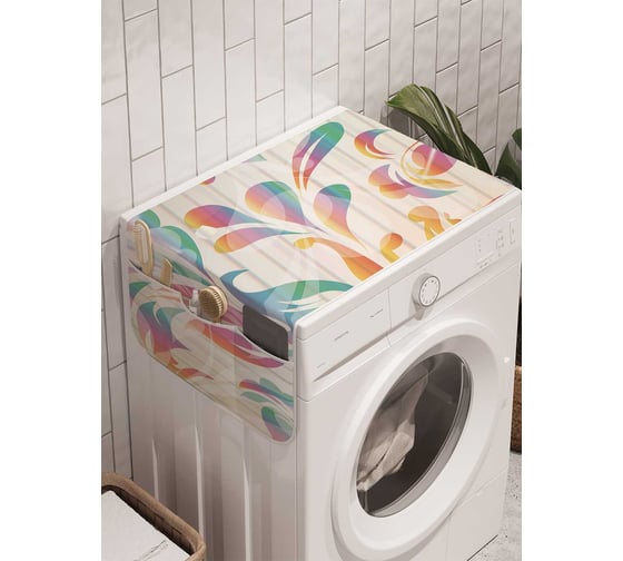 Органайзер для хранения Ambesonne "Красочные поиски" на стиральную машину, 45x120 см, cwm_2922