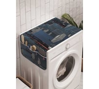 Органайзер для хранения Ambesonne "Пришельцы над мегаполисом" на стиральную машину, 45x120 см, cwm_6800