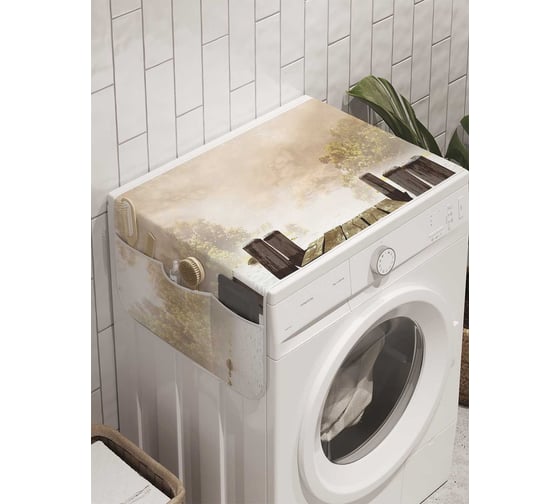 Органайзер для хранения Ambesonne "Старинный мостик" на стиральную машину, 45x120 см, cwm_749 1