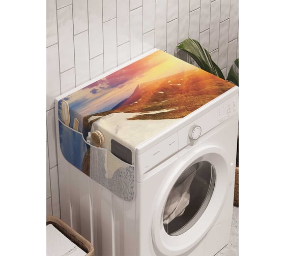 Органайзер для хранения Ambesonne "Солнце над горами" на стиральную машину, 45x120 см, cwm_7530