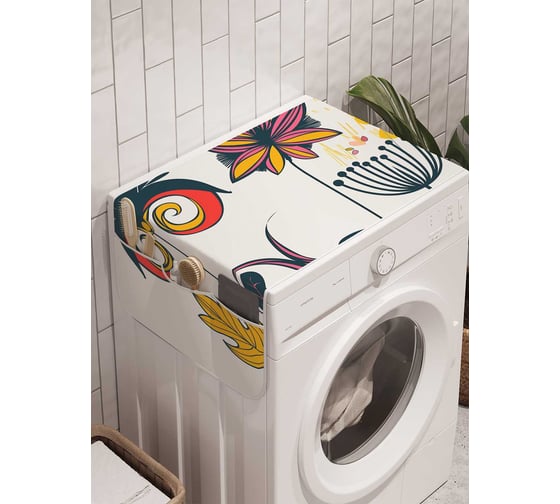 Органайзер для хранения Ambesonne "Любовная флора" на стиральную машину, 45x120 см, cwm_18346 1