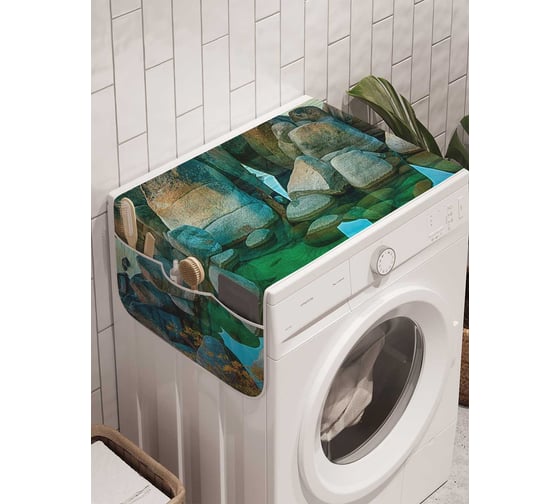 Органайзер для хранения Ambesonne "Каменное ограждение" на стиральную машину, 45x120 см, cwm_18434 1