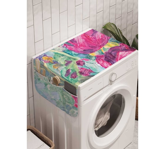 Органайзер для хранения Ambesonne "Ароматные грезы" на стиральную машину, 45x120 см, cwm_5101 1