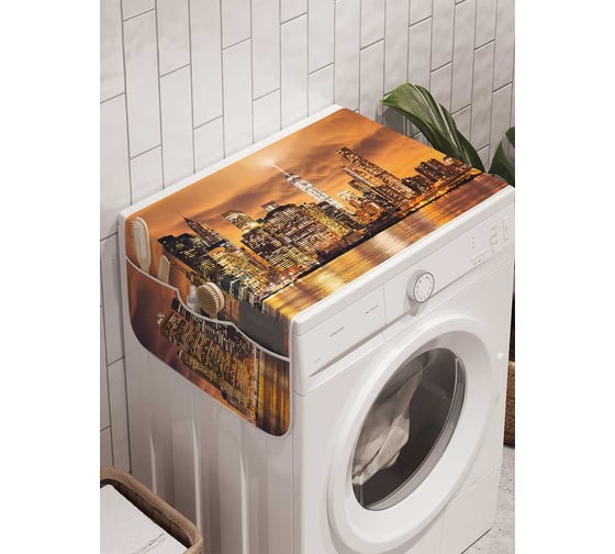 Органайзер для хранения Ambesonne "Небо над мегаполисом" на стиральную машину, 45x120 см, cwm_18085 1