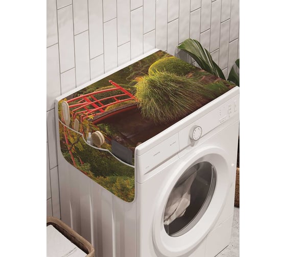 Органайзер для хранения Ambesonne "Деревянистый мост" на стиральную машину, 45x120 см, cwm_17878 1