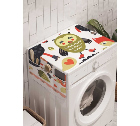 Органайзер для хранения Ambesonne "Лесной праздник" на стиральную машину, 45x120 см, cwm_6476 1