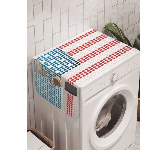 Органайзер для хранения Ambesonne "Флаг США" на стиральную машину, 45x120 см, cwm_5326 1