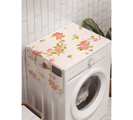Органайзер для хранения Ambesonne "Любовные венки" на стиральную машину, 45x120 см, cwm_29369 1