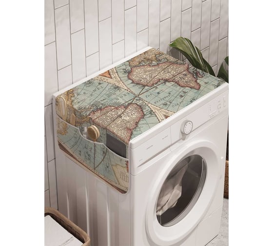 Органайзер для хранения Ambesonne "Карта эпохи возрождения" на стиральную машину, 45x120 см, cwm_6538 1